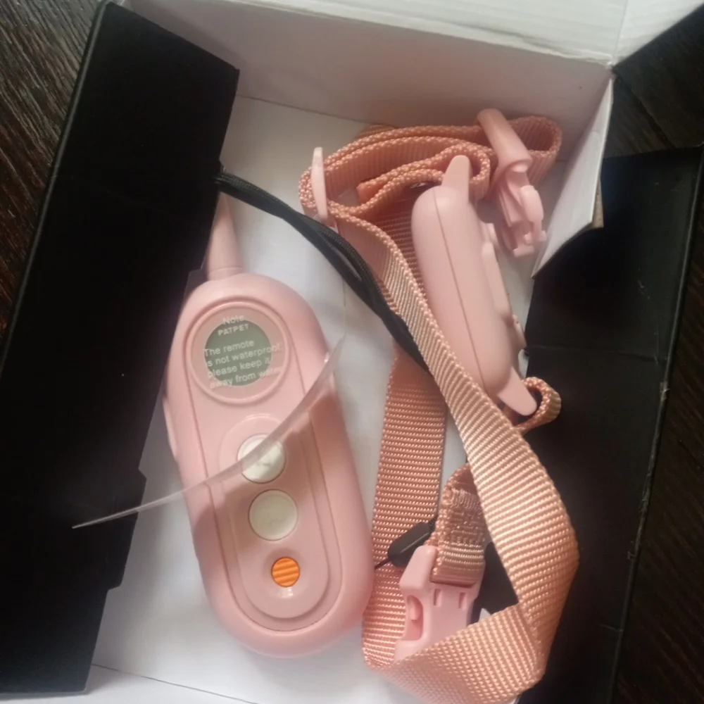 Dog Training Collar 2000ft Training Range Waterproof Reciever Patpet Color Pink